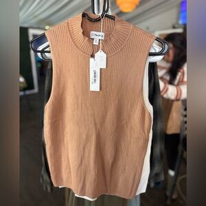 The Drop Women's Tan Ribbed Tank Top